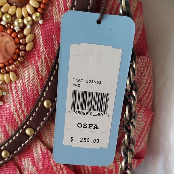 Rafe Osfa Pink and Brown Beaded Shoulder Barbiecore Bag - Picture 8 of 13